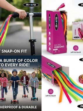 Micro Ribbons Reflective Scooter Assessories Featuring Shiny and Reflective